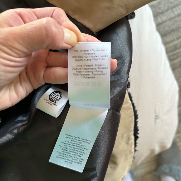 GANNI two tone wool long Sherpa Teddy coat Sz 34 Small S - Picture 14 of 14